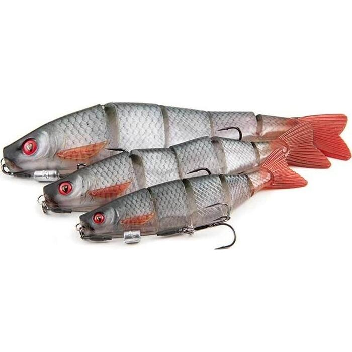 Fox Rage Pro Shad Jointed Loaded 14cm UV Natural Perch