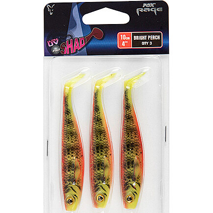 Fox Rage Pro Shad 10cm Bright Perch UV 3st