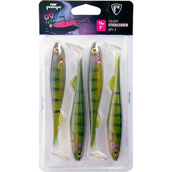 Fox Rage Slick Shad 13cm Stickleback UV 4st