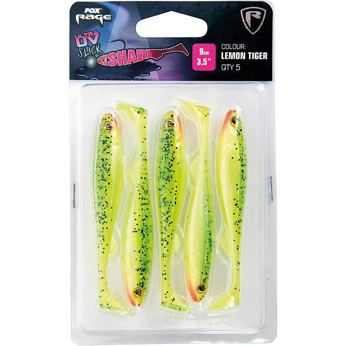 Fox Rage Slick Shad 7cm Lemon Tiger UV 5st