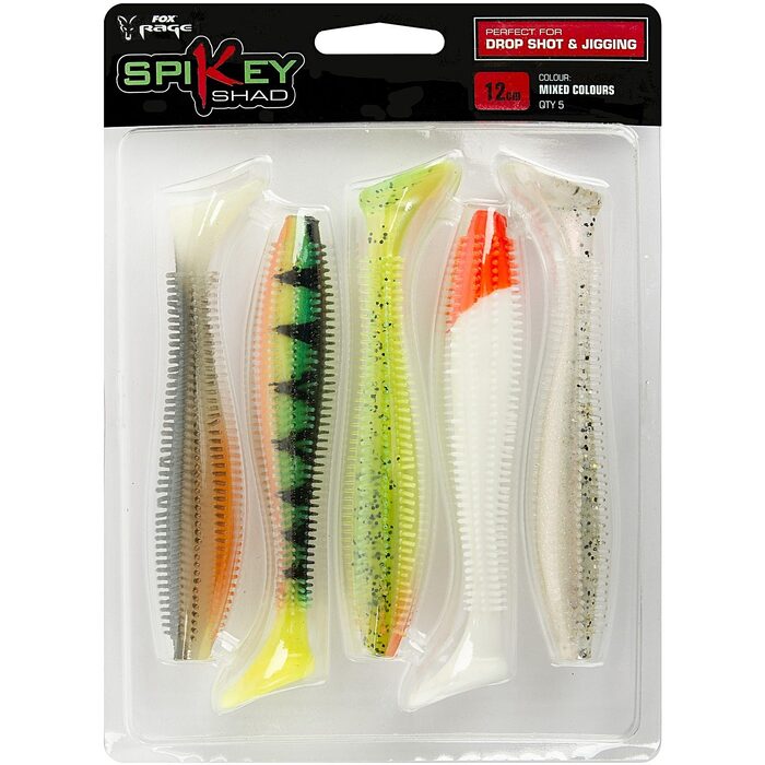 Fox Rage Spikey Shad Mixed Colours 12cm 5st