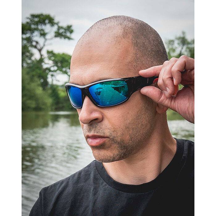 Fox Rage Sunglasses Shield Wraps Brown Lense Mirror Blue