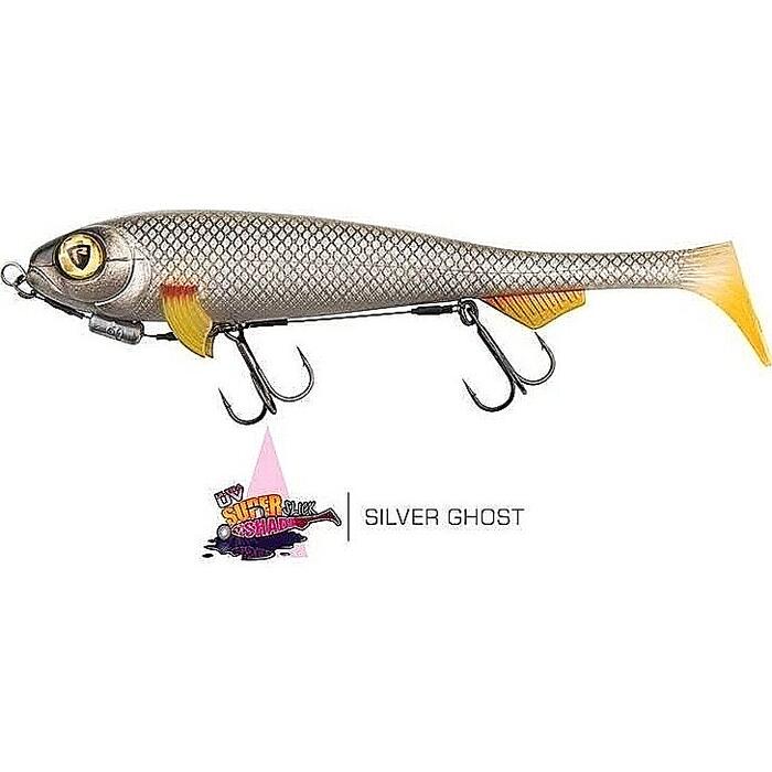 Fox Rage Super Slick Shad Loaded 23cm UV Silver Ghost