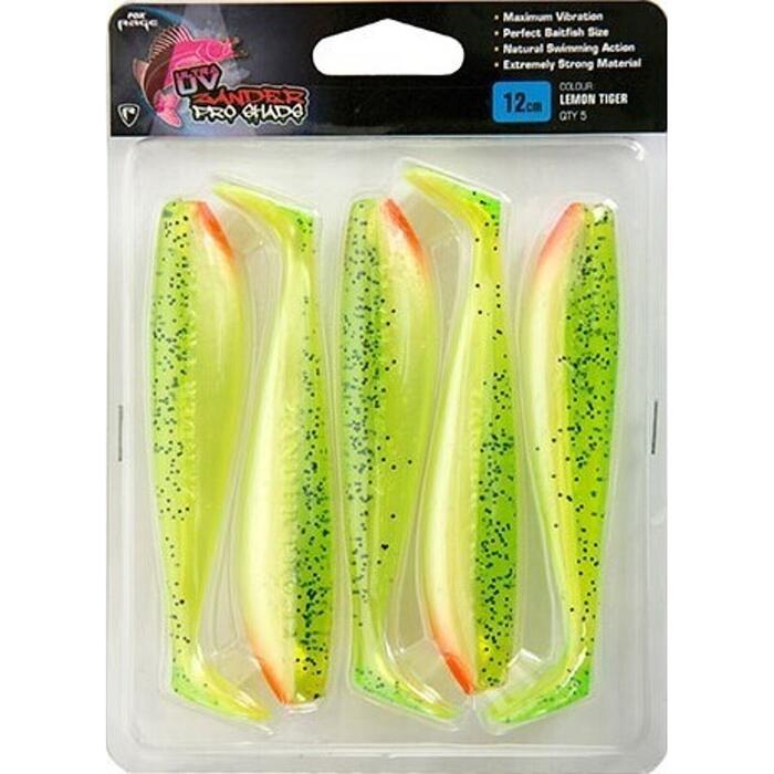 Fox Rage Zander Pro Shad 12cm Lemon Tiger UV 5st