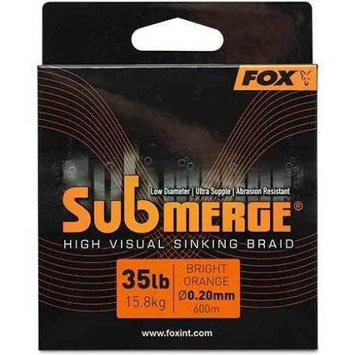 Fox Submerge Orange sinking braid 300m 0.38mm 65lb
