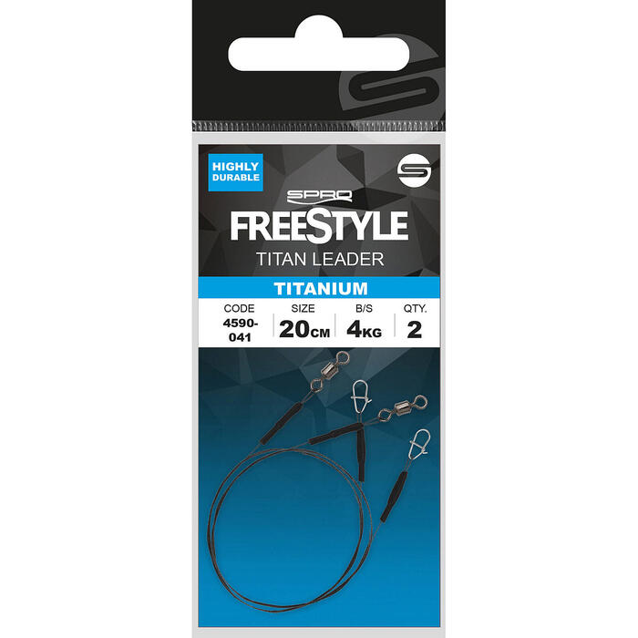 Spro FreeStyle Titanium Leader 1x7 30cm 0.30mm 8kg 2st