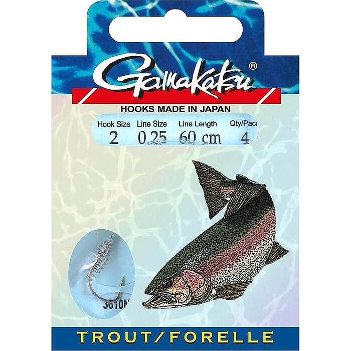 Gamakatsu BKD LS-3610N Forel Spiraal Onderlijn 60cm H8 0.20mm