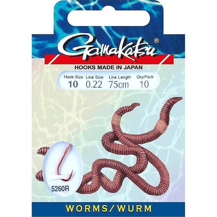 Gamakatsu BKD LS-5260R Worm Onderlijn 75cm H8 0.25mm