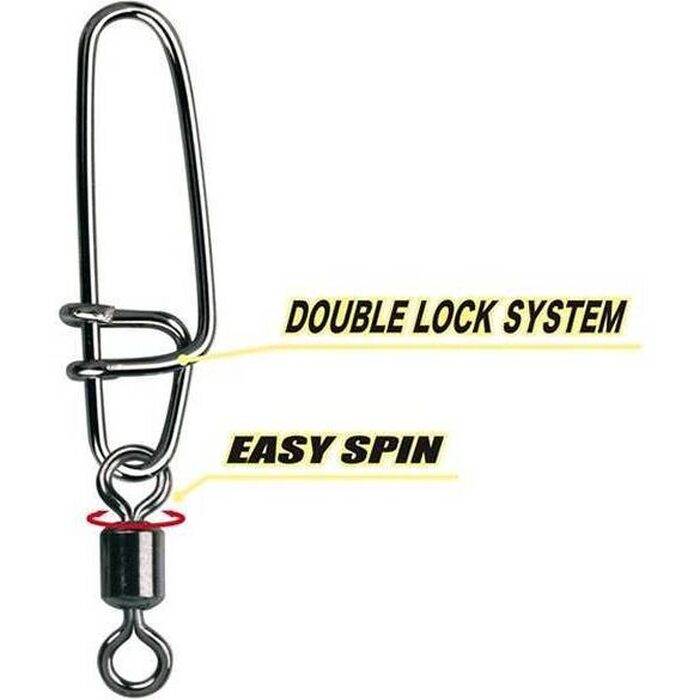 Gamakatsu Hyper Strong Snap + Swivel maat 2x7 32kg