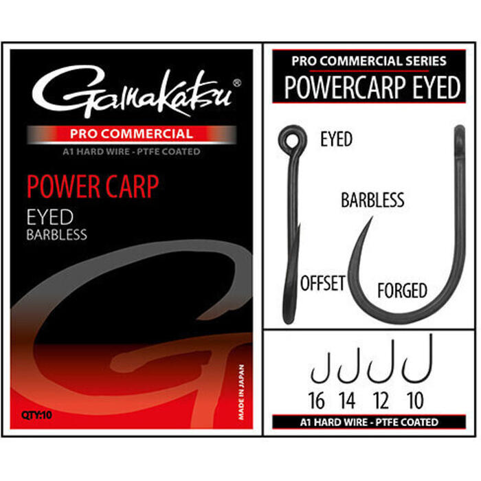 Gamakatsu PRO-C Powercarp Eyed A1 PTFE #10