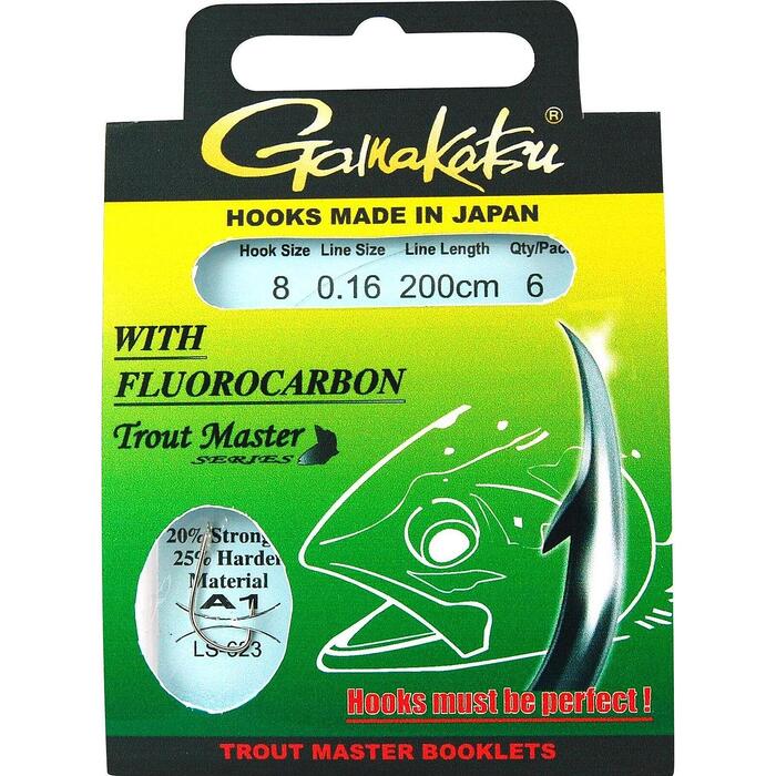 Gamakatsu TM LS-623N FC Forel Onderlijn 100cm H8 0.16mm