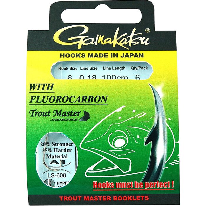 Gamakatsu TM LS-608N Forel Onderlijn FC 100cm H8 0.16mm
