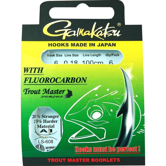 Gamakatsu TM LS-608N Forel Onderlijn FC 200cm H6 0.18mm