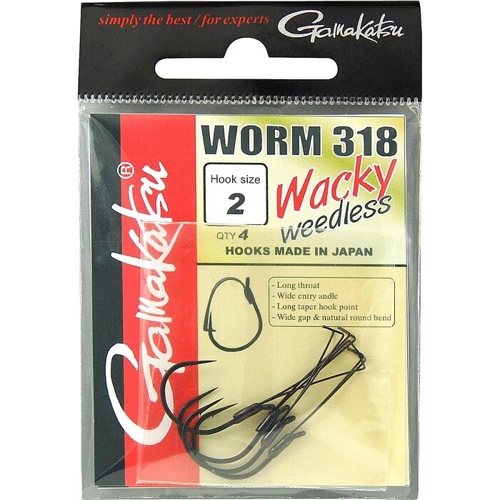 Gamakatsu Worm 318 Wacky Weedless #2/0