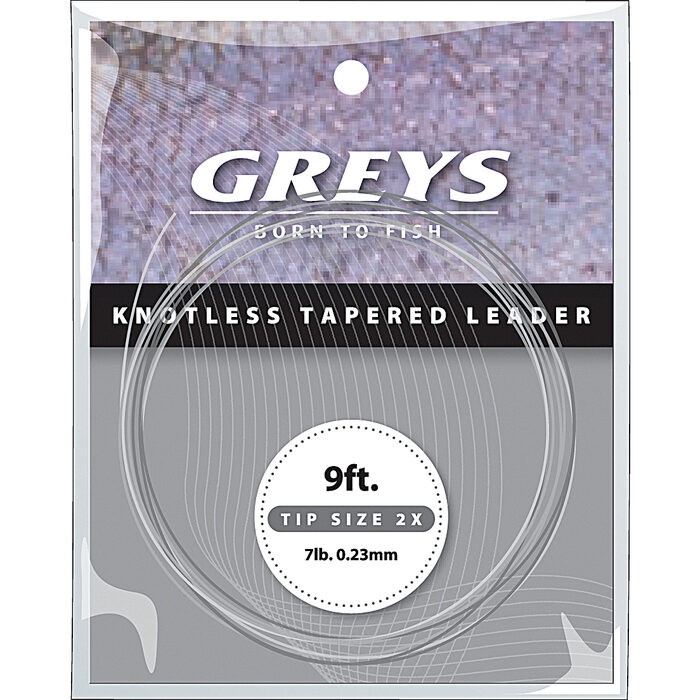 Greys Knotless Tapered Leader 0X 0.28mm 2.7m 4.5kg