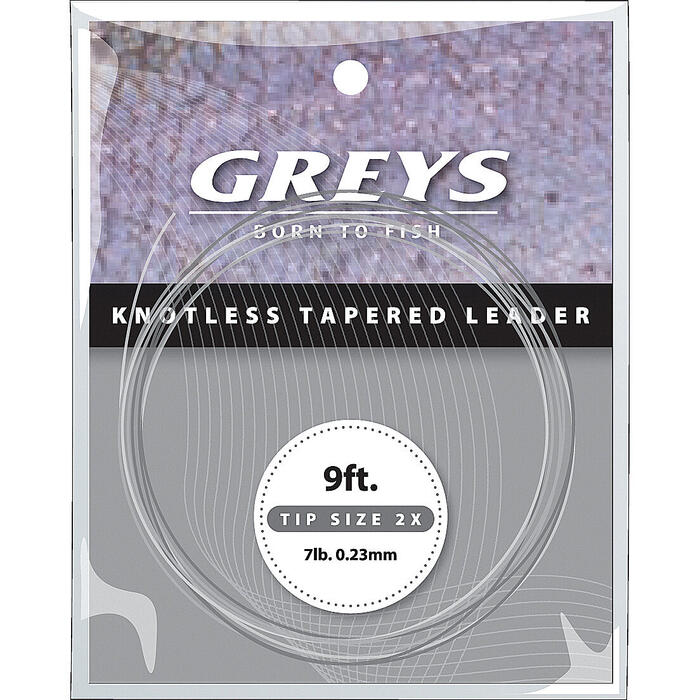 Greys Knotless Tapered Leader 3X 0.20mm 2.7m 2.7kg