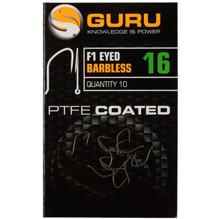 Guru F1 Eyed Hook #14 Barbless