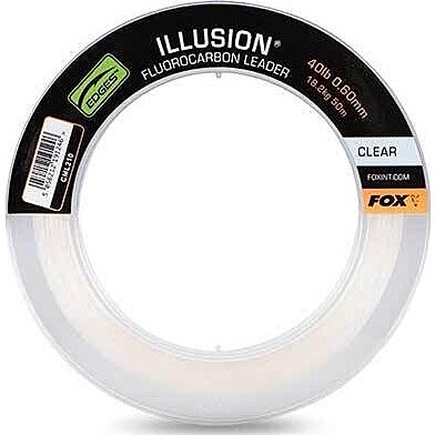 Fox Illusion Fluorocarbon Leader 40lb 0.60mm x 50m - Clear