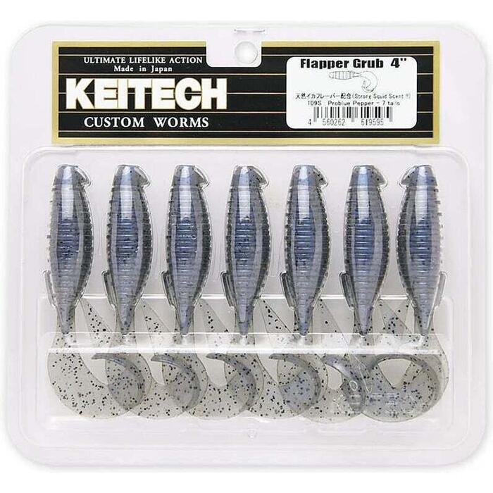 Keitech Flapper Grub 10cm Lime Chartreuse (424)