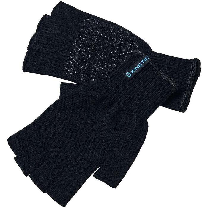 Kinetic Merino Wool Half Finger Glove One Size Black