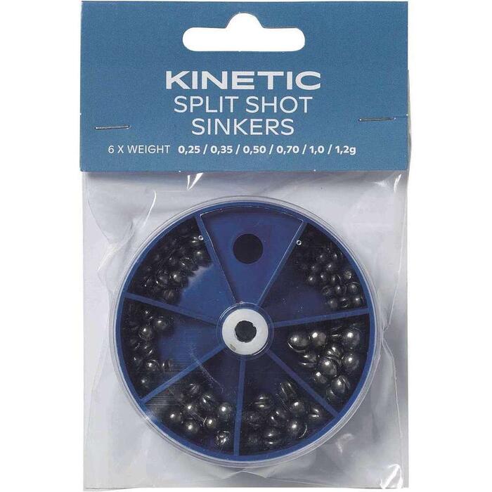 Kinetic Split Shot Lead Sinkers Assortment