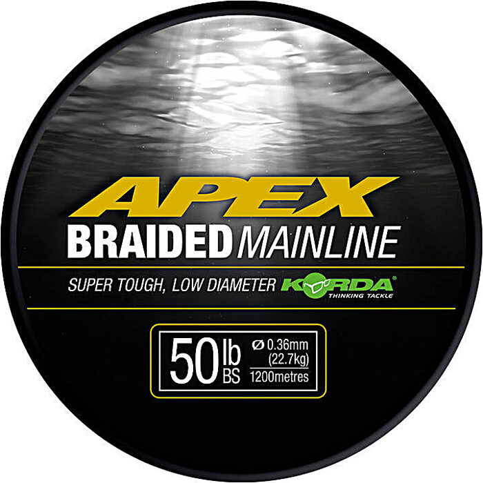 Korda Apex braided Mainline 0.36mm 50lb 1200m