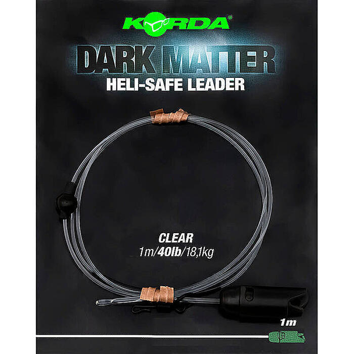 Korda Dark Matter Leader Heli Safe 40lb 1m Clear