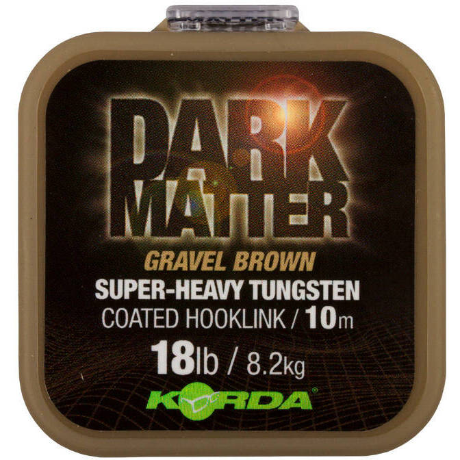 Korda Dark Matter Tungsten Coated Braid Gravel Brown 18lb 10m