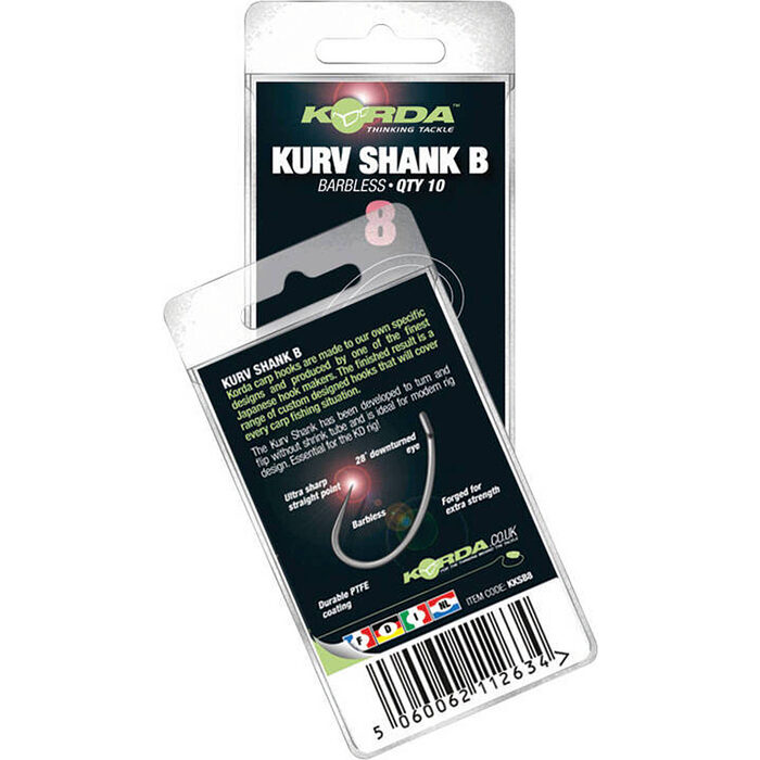 Korda Kurv Shank Barbless #8