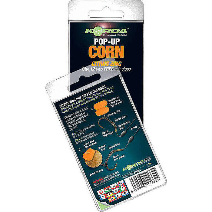 Korda Hookbaits Pop-up Corn Citrus Zing Orange