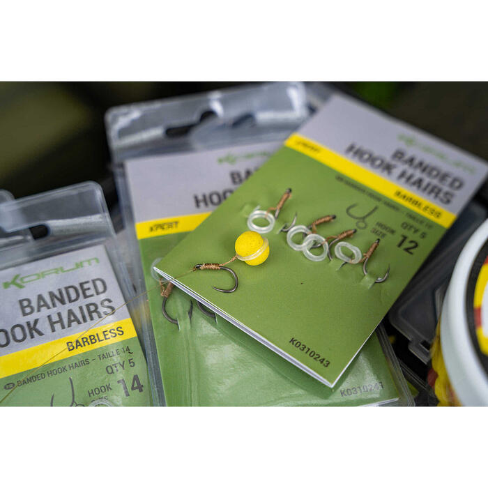 Korum Banded Hook Hairs - Barbed #8