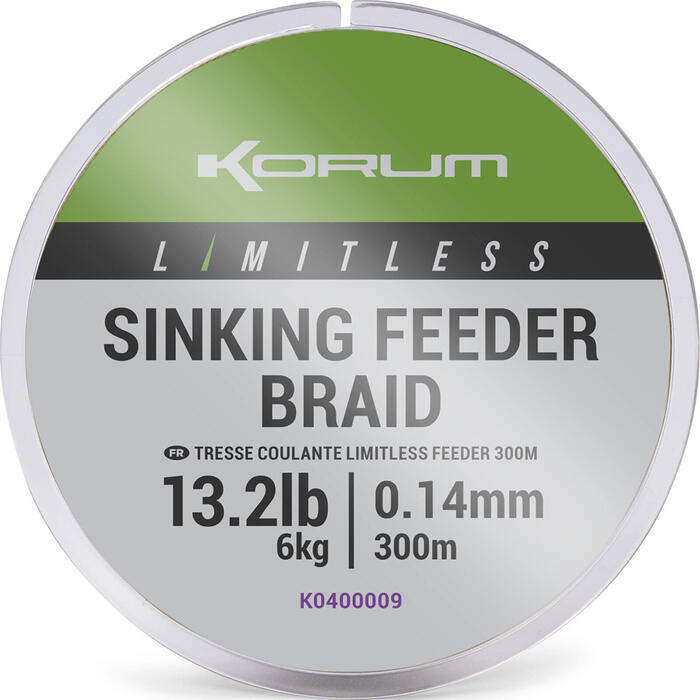 Korum Limitless Sinking Feeder Braid 0.14mm
