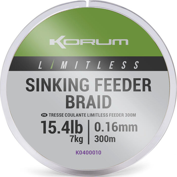 Korum Limitless Sinking Feeder Braid 0.14mm