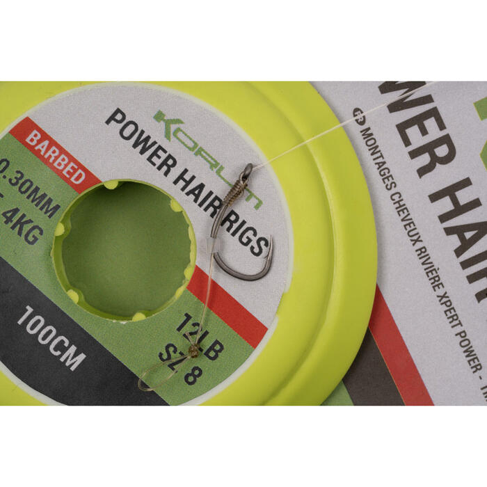 Korum Power Hair Rigs 0.30mm #10