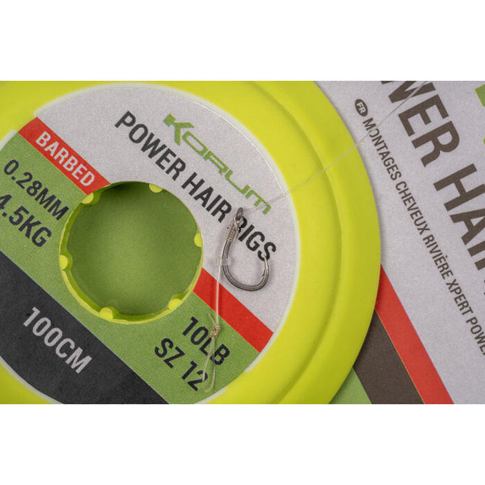 Korum Power Hair Rigs 0.30mm #10