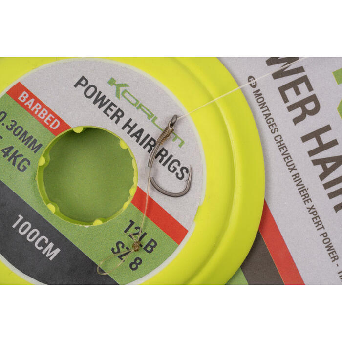 Korum Power Hair Rigs 0.30mm #8