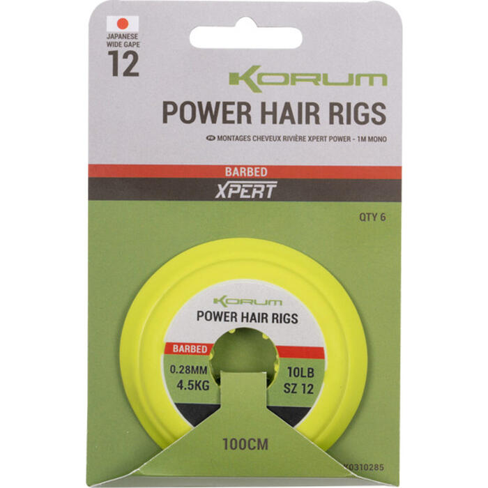 Korum Power Hair Rigs 0.30mm #8