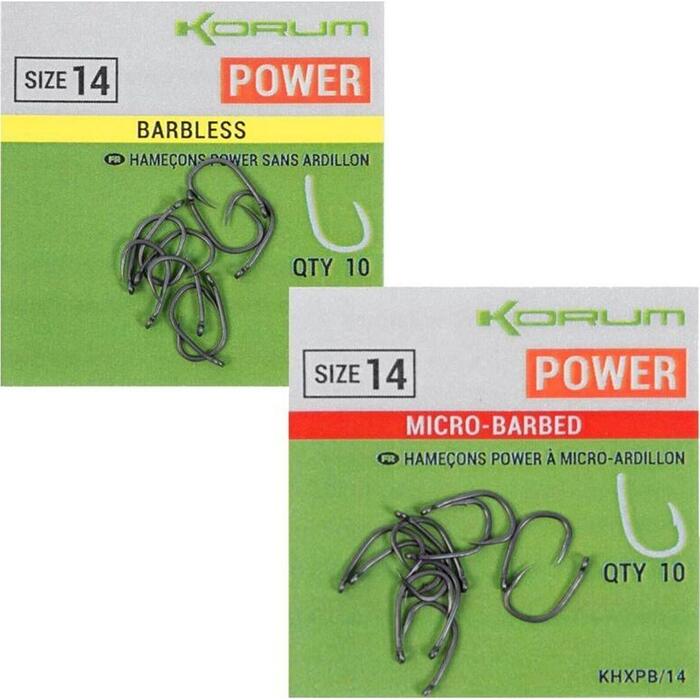 Korum Xpert Power Hooks #16 Barbless