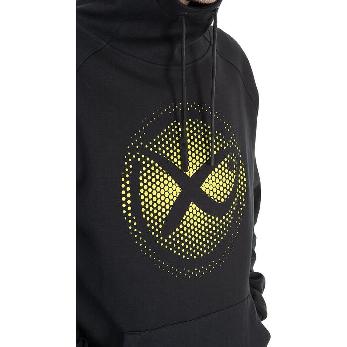 Matrix Large Fade Logo Hoody - Black/Lime M