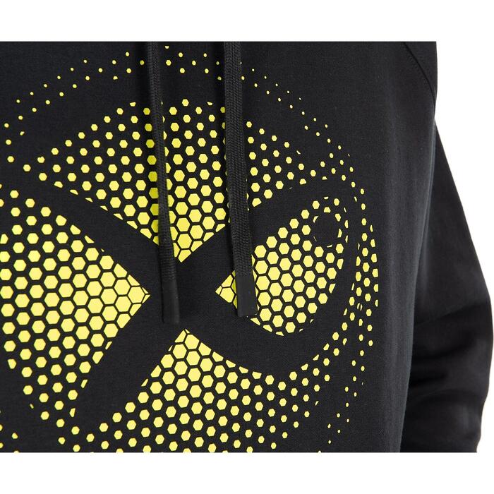 Matrix Large Fade Logo Hoody - Black/Lime S