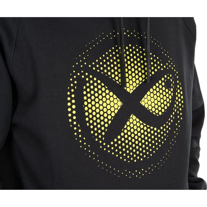 Matrix Large Fade Logo Hoody - Black/Lime S