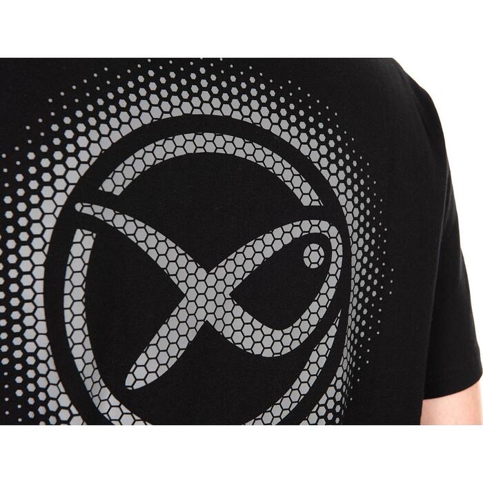 Matrix Large Fade Logo T-Shirt - Black/Grey M