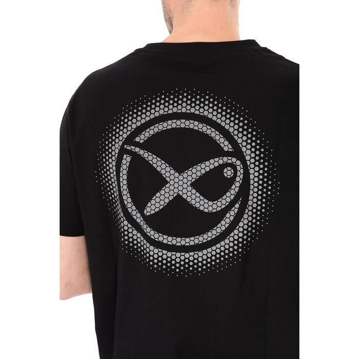 Matrix Large Fade Logo T-Shirt - Black/Grey M