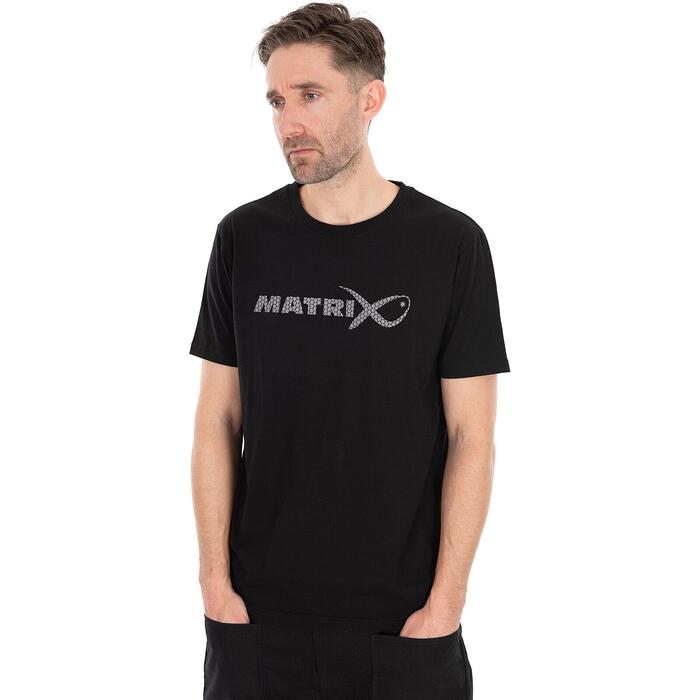 Matrix Large Fade Logo T-Shirt - Black/Grey S
