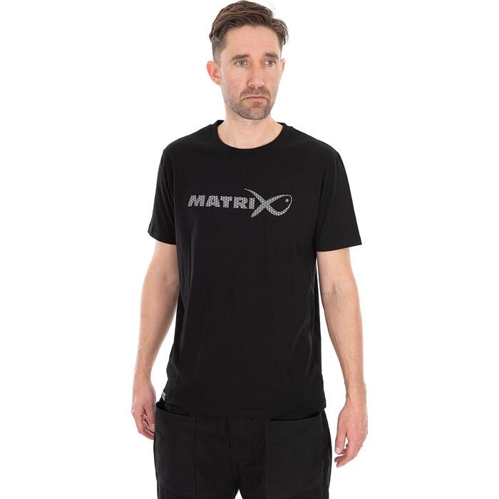 Matrix Large Fade Logo T-Shirt - Black/Grey XL