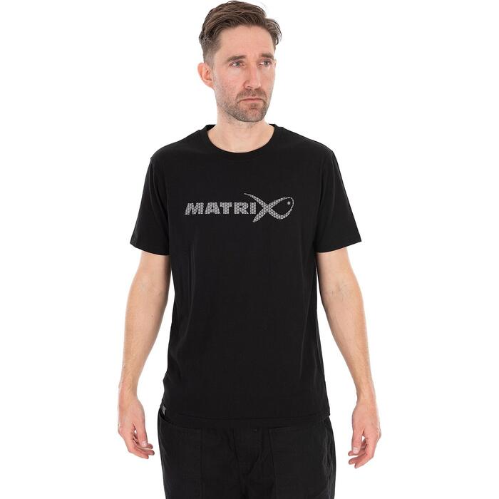 Matrix Large Fade Logo T-Shirt - Black/Grey XXXL