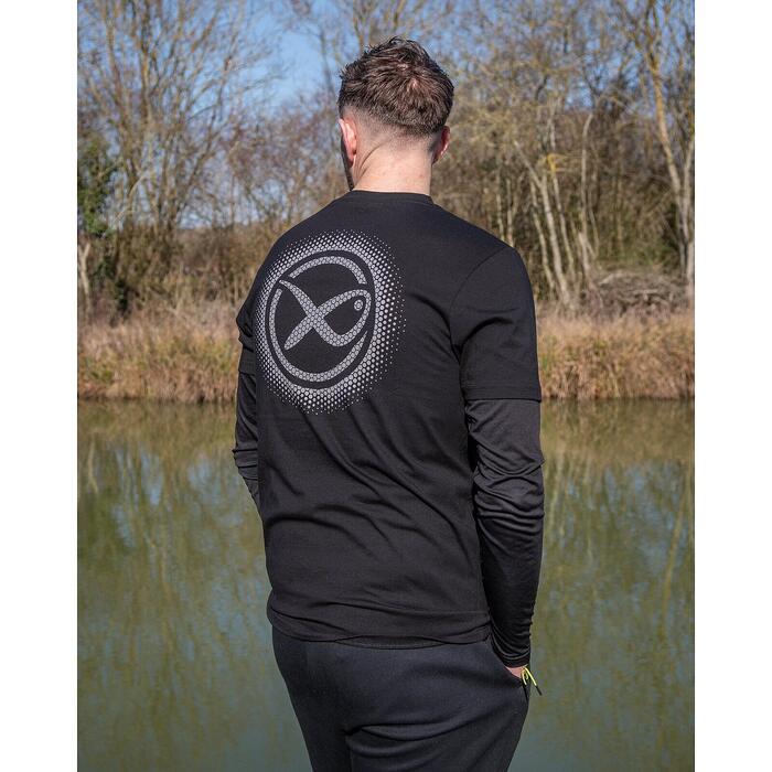 Matrix Large Fade Logo T-Shirt - Black/Grey XXXL