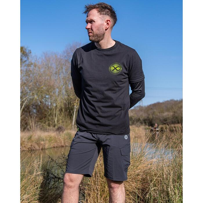 Matrix Large Fade Logo T-Shirt - Black/Lime S