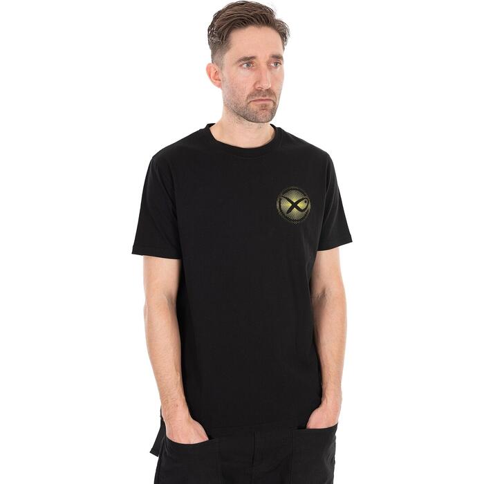 Matrix Large Fade Logo T-Shirt - Black/Lime XXL