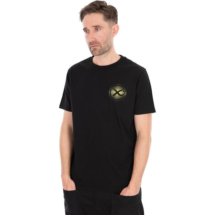 Matrix Large Fade Logo T-Shirt - Black/Lime XXXL
